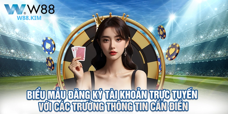 Biểu mẫu đăng ký tài khoản trực tuyến với các trường thông tin cần điền