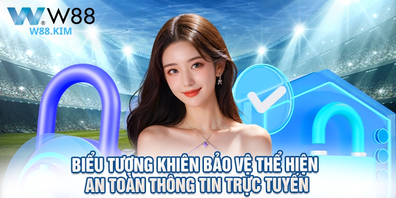 Biểu tượng khiên bảo vệ thể hiện an toàn thông tin trực tuyến