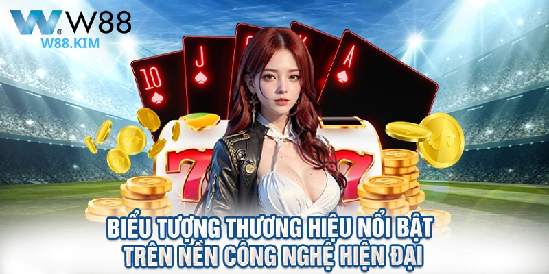 Biểu tượng thương hiệu nổi bật trên nền công nghệ hiện đại