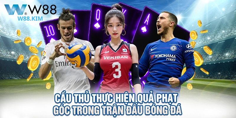 Cầu thủ thực hiện quả phạt góc trong trận đấu bóng đá