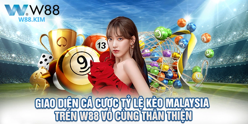 Giao diện cá cược tỷ lệ kèo Malaysia trên W88 vô cùng thân thiện