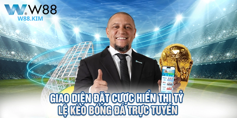 Giao diện đặt cược hiển thị tỷ lệ kèo bóng đá trực tuyến