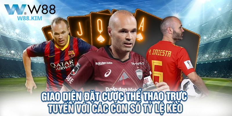 Giao diện đặt cược thể thao trực tuyến với các con số tỷ lệ kèo