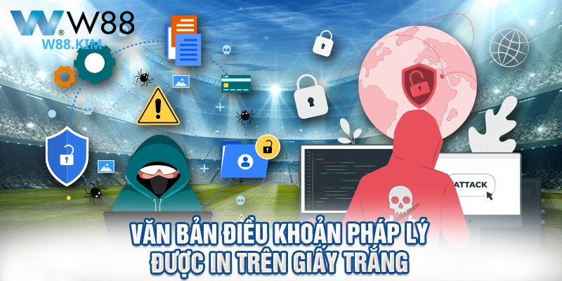 Văn bản điều khoản pháp lý được in trên giấy trắng